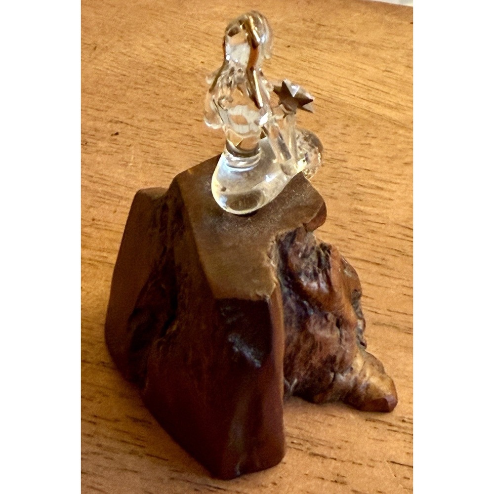 Glass Baron Mermaid with Gold Trim on Manzanita Wood